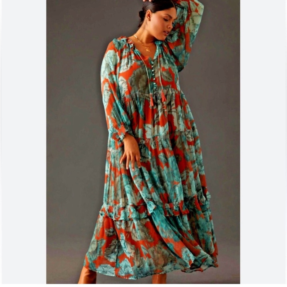 The Marais Printed Tiered Maxi Dress
Anthropologie COLOR- Multi